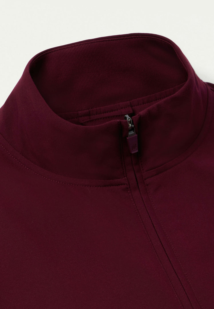 Wolfe Everyday 6-Pocket Scrub Jacket - Burgundy