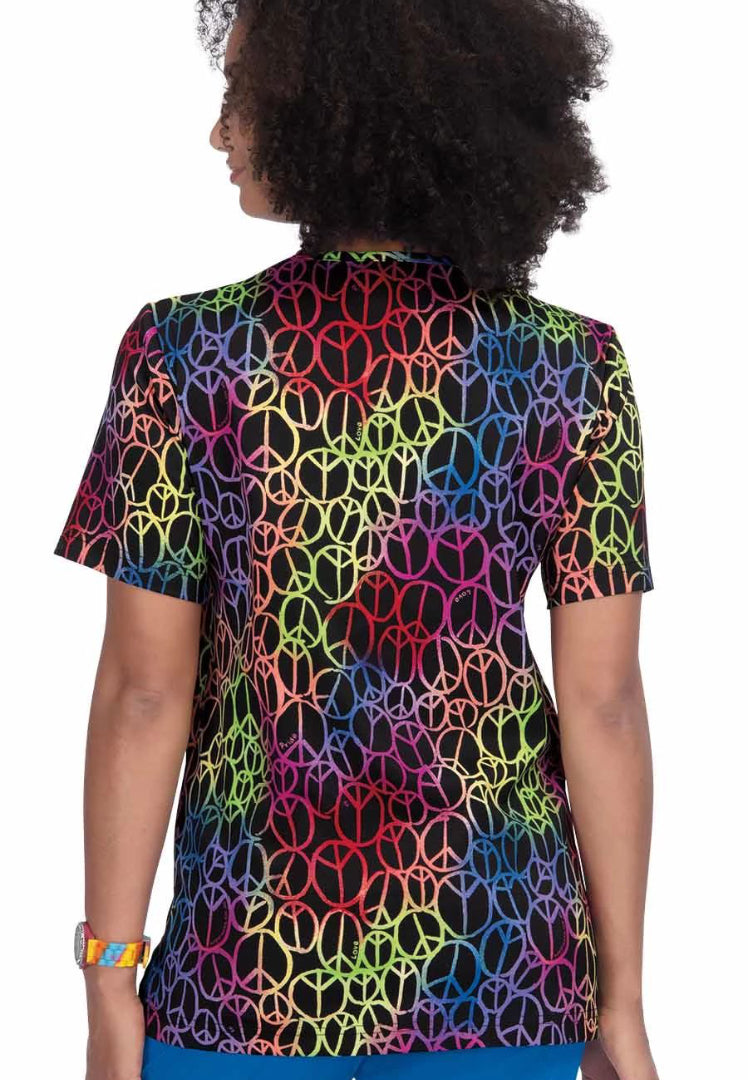 Koi Casey Top - Pride Peace and Happiness