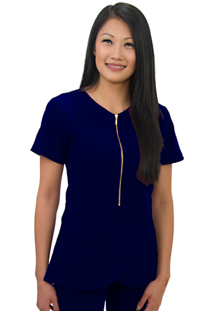 Chaqueta con cremallera y elástico en 4 direcciones Excel de Professional Choice - Azul marino