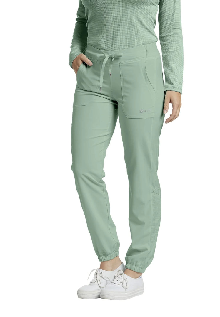 Women's 2-Pocket Jogger Scrub Pant - Mineral Green