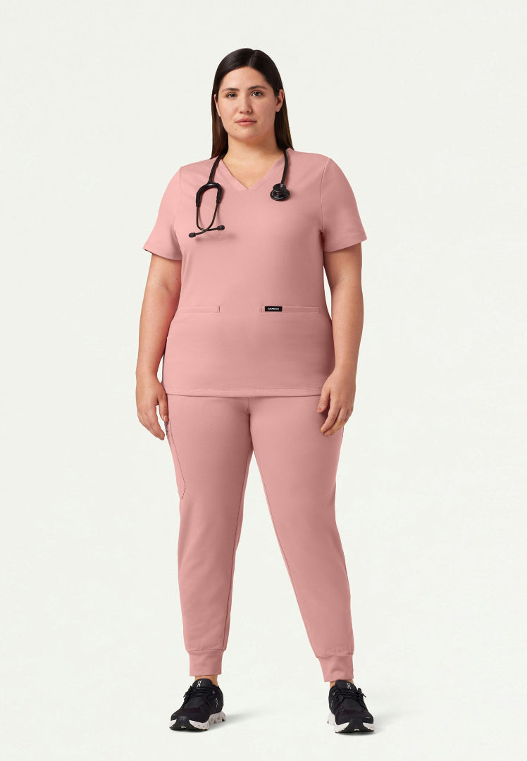 Cesi Slim UltraSOFT Scrub Top - Mauve