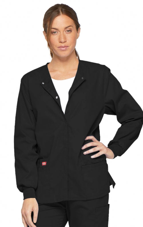 Dickies EDS Signature Women's Snap-Front Warm-Up Jacket - The Uniform Store