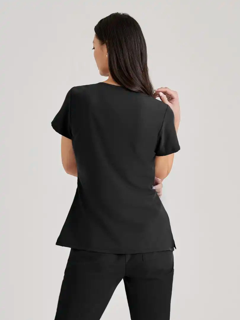 Barco Unify Women's 4 Pocket V-Neck Top - Black