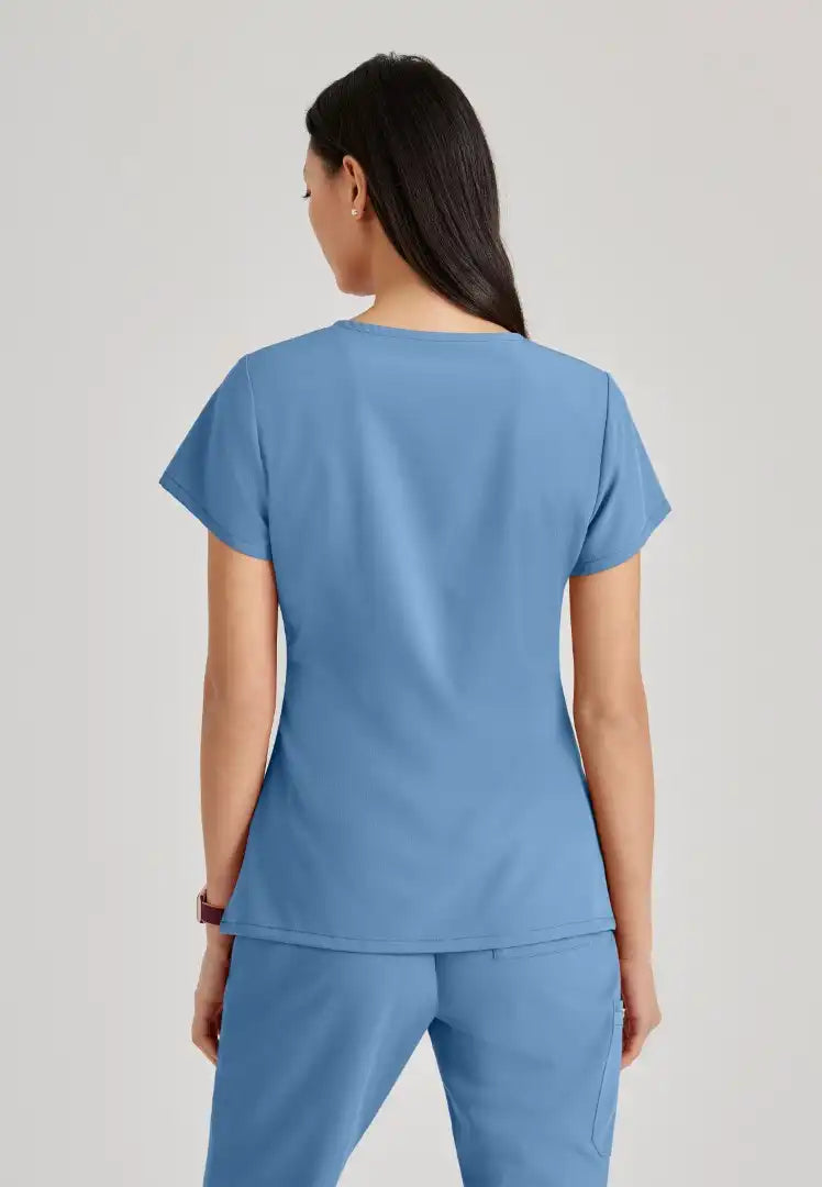 Barco Unify Women's 4 Pocket V-Neck Top - Ciel Blue