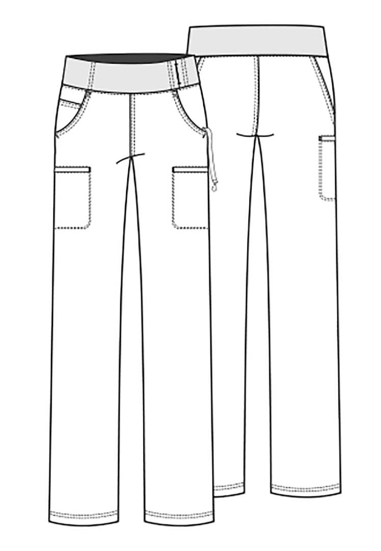 Mid-Rise Straight Leg Pull-on Pant - Eggplant