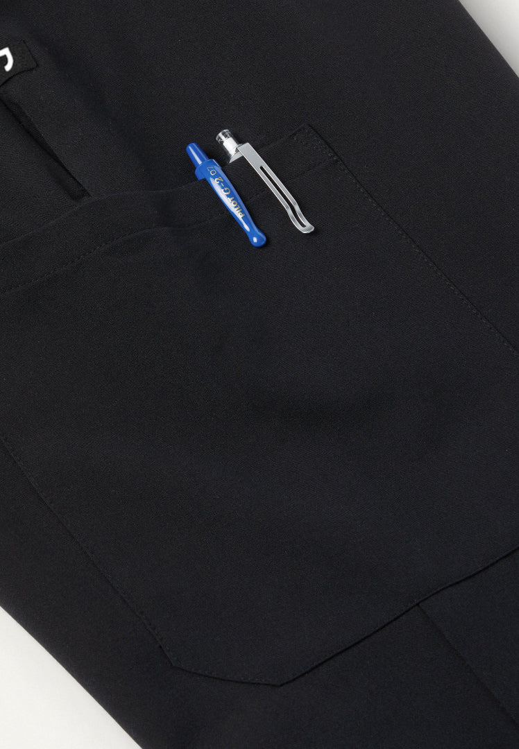 Pantalón médico Rhodes Everyday de pierna recta - Negro