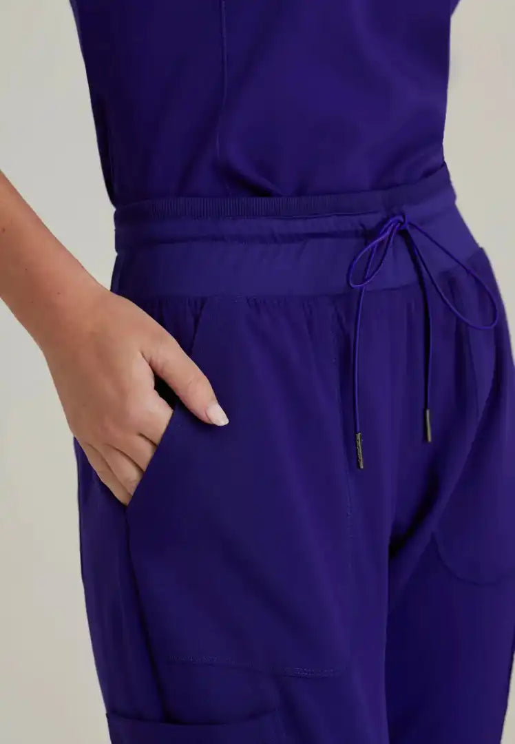 Grey's Anatomy™ Spandex Stretch "Carly" 7-Pocket Mid-Rise Jogger Scrub Pant - Brilliance