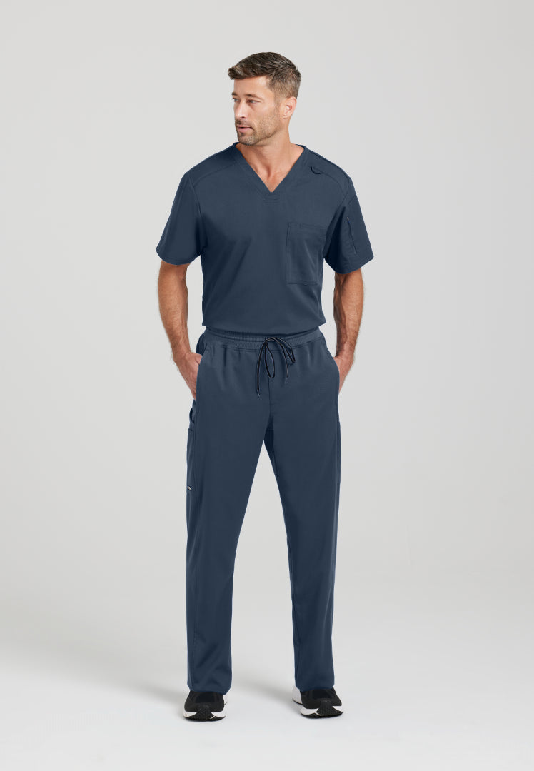 Murphy 2-Pocket V-Neck Scrub Top - Steel