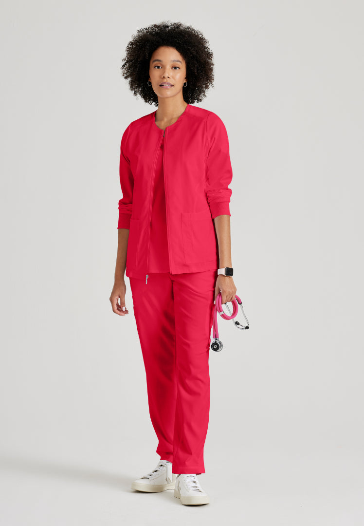 Gianna 5-Pocket Warm-Up Jacket - Scarlet Red