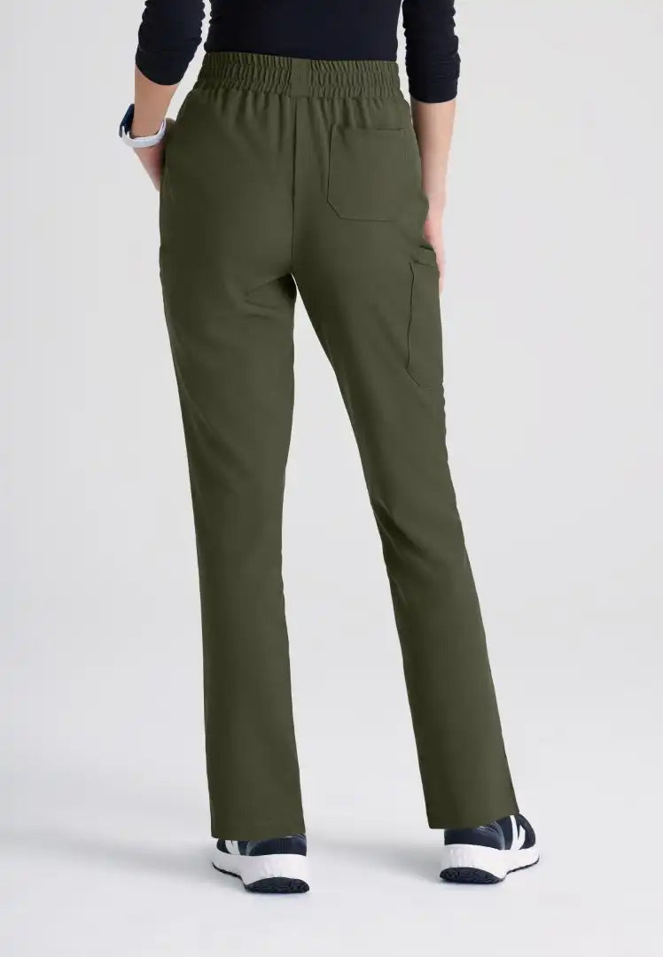 Grey's Anatomy™ Evolve "Cosmo" 6-Pocket Mid-Rise Tapered Leg Pant - Fern