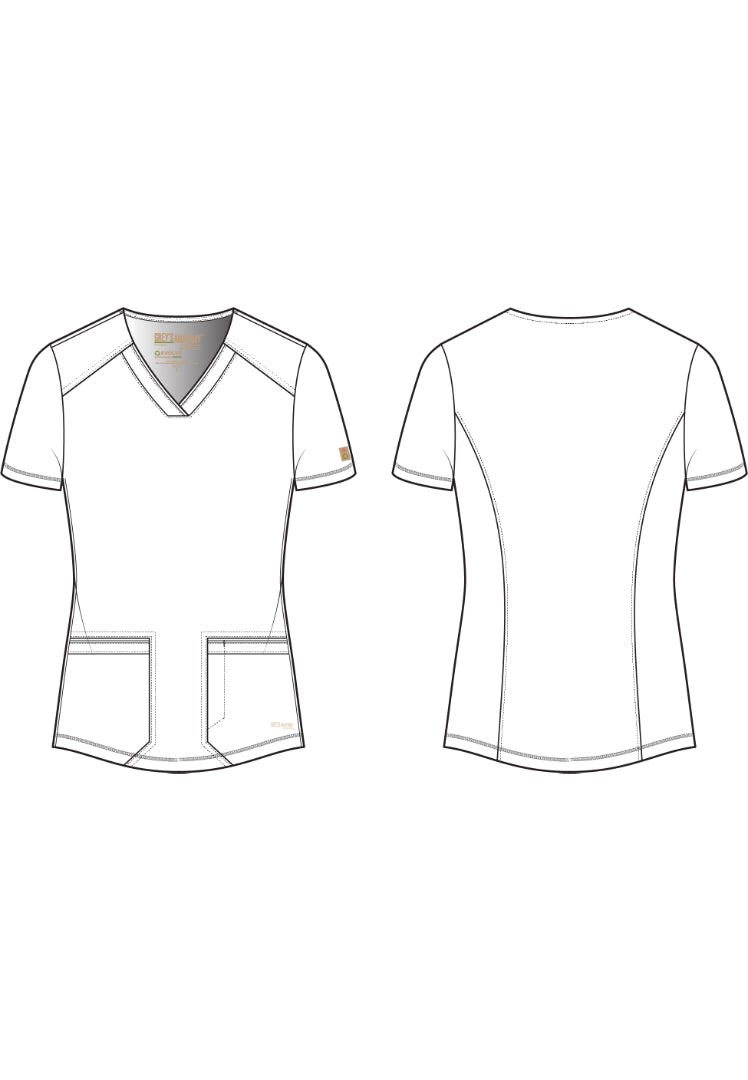 Avery 2-Pocket Scrub Top - Black