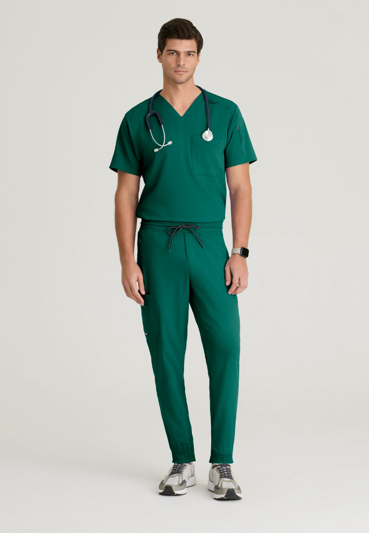 Murphy 2-Pocket V-Neck Scrub Top - Hunter