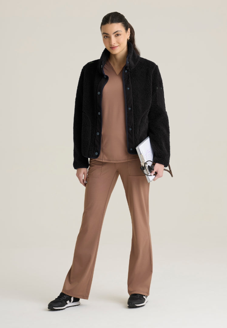 Carol 5-Pocket Sherpa Jacket - Black