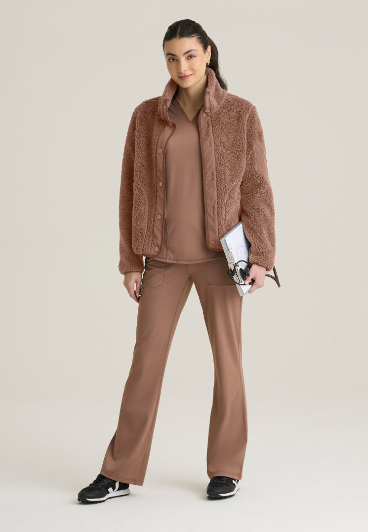 Carol 5-Pocket Sherpa Jacket - Brownstone