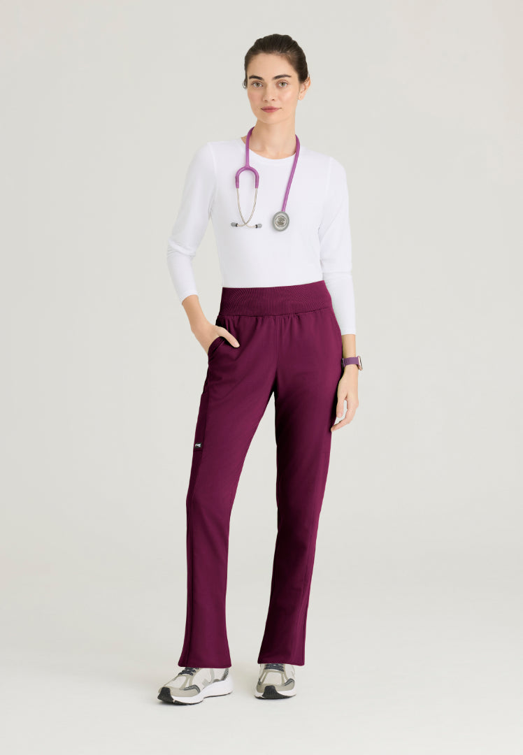 Renee 6-Pocket Cargo Scrub Pant - Wine