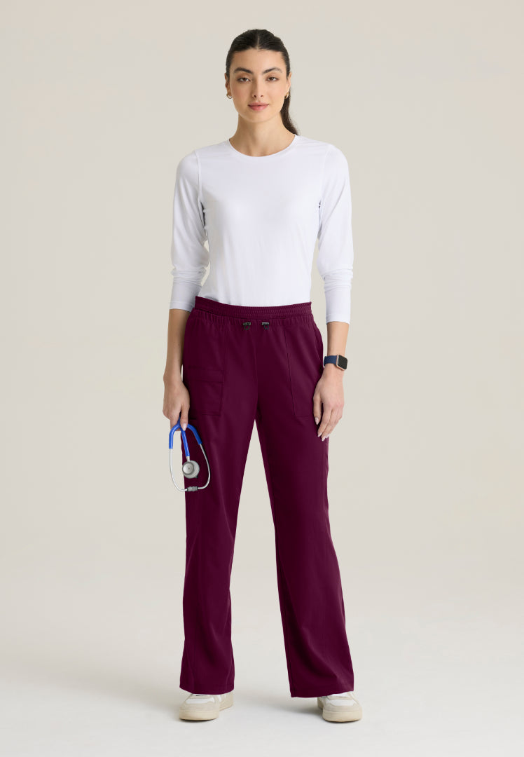 Nina 7-Pocket Wide Leg Pant - Wine
