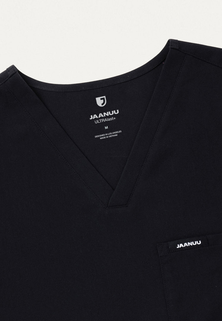 Blusa médica Holmes Everyday de un bolsillo - Negra