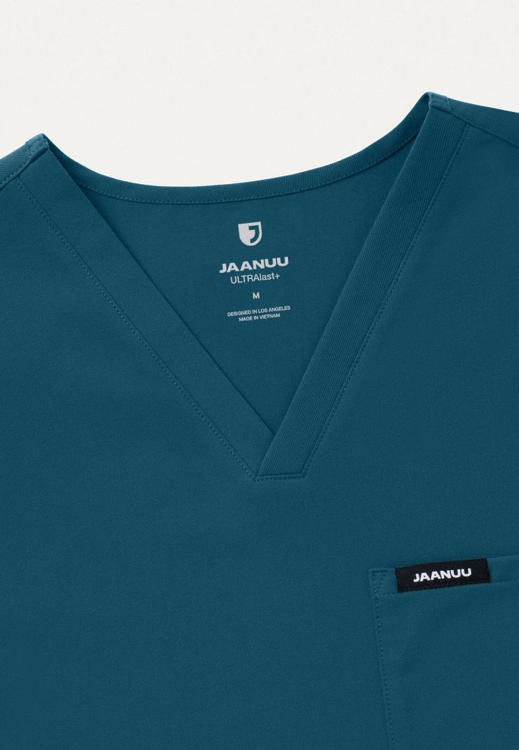 Blusa médica Holmes Everyday de un bolsillo - Azul Caribe