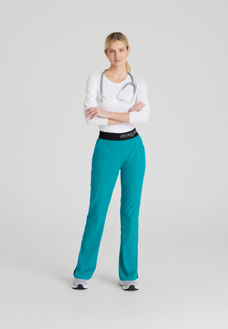Pantalón médico Breeze de 3 bolsillos - Verde azulado