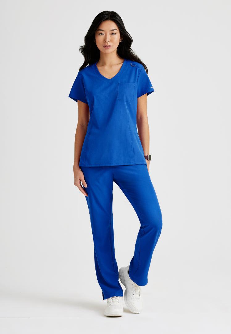 Dignity Single Pocket Tuck In Top - New Royal