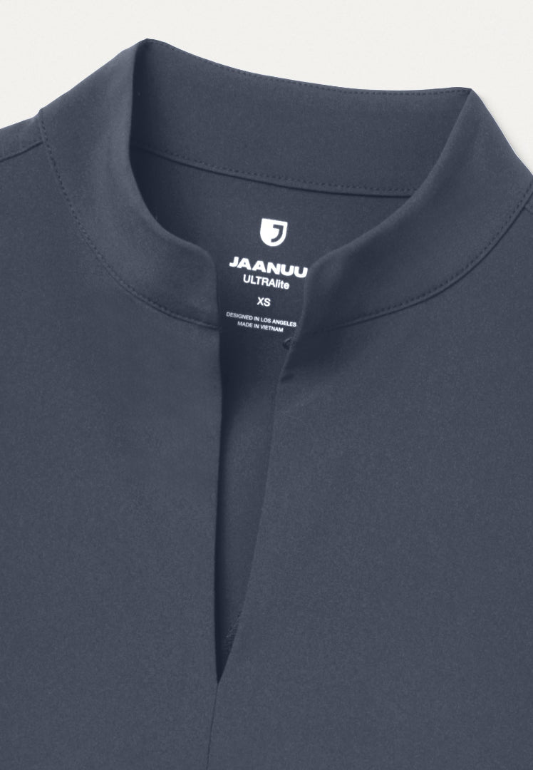 Aria Fit & Flare UltraLITE™ Scrub Top - Carbon Gray