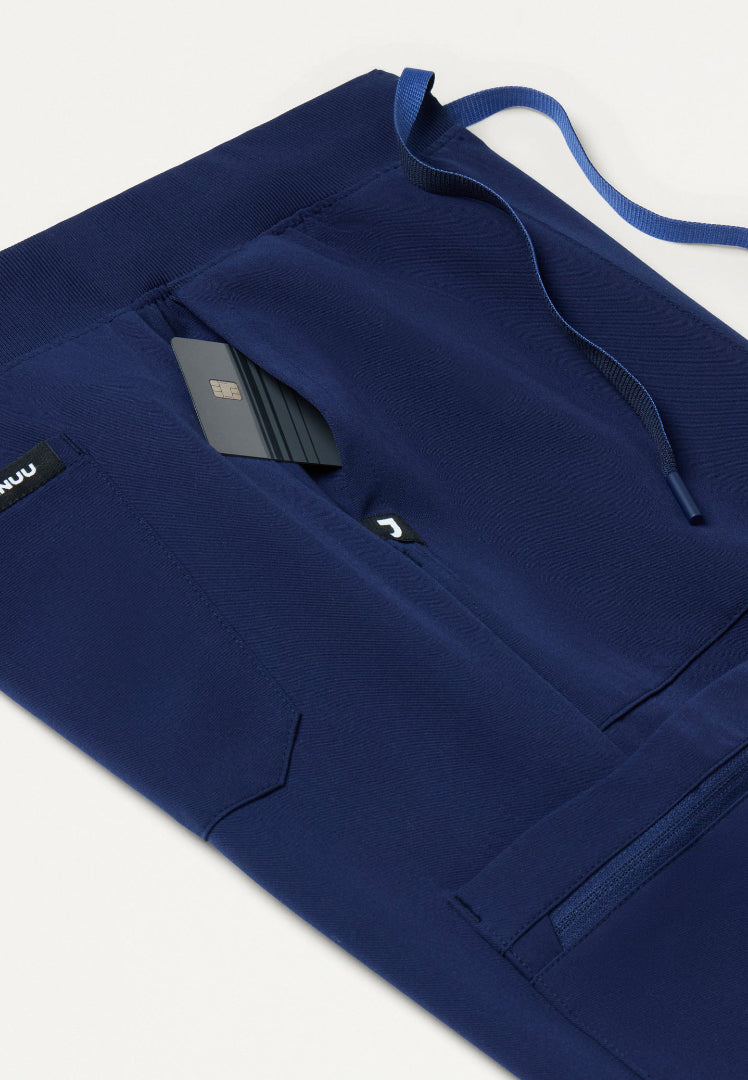 Pantalón médico Xenos Cargo Knit con cintura elástica - Azul marino medianoche