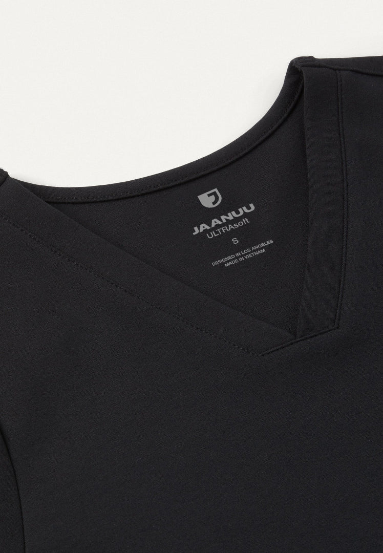 Cesi Slim UltraSOFT Scrub Top - Black