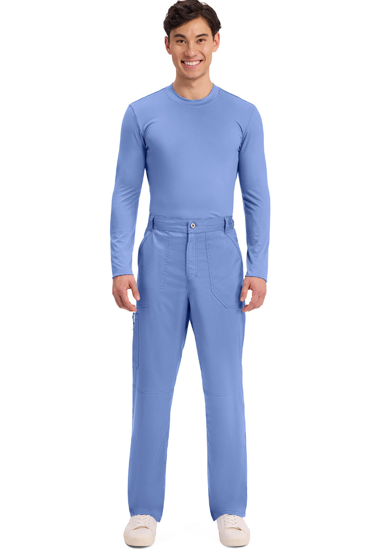 Cherokee Revolution Men’s Zip Fly Cargo Scrub Pants - Ciel