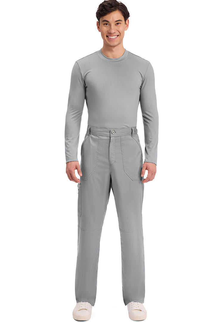 Cherokee Revolution Men’s Zip Fly Cargo Scrub Pants - Grey
