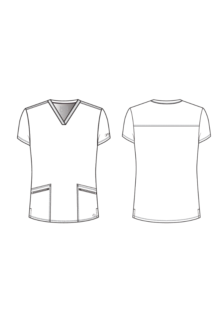 Victory 2-Pocket V-Neck Top - Olive