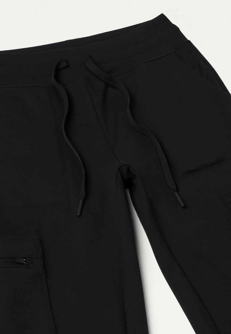 Kait 10-Pocket Skinny UltraSOFT Scrub Jogger - Black