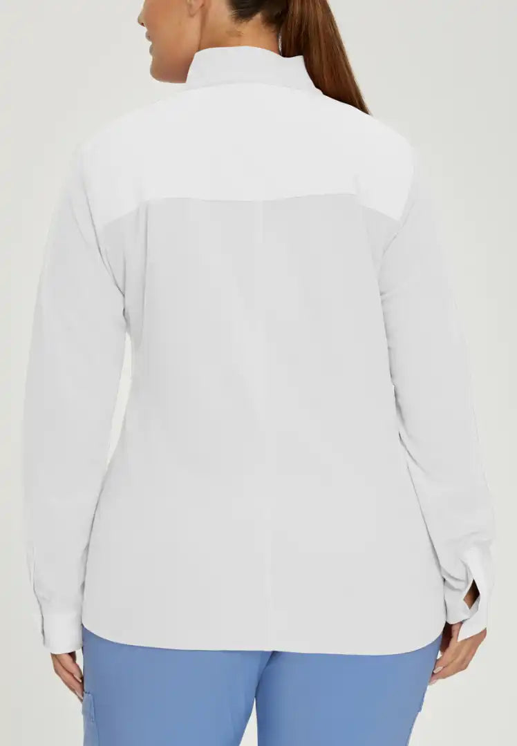 White Cross FIT Women's 3-Pocket Warm-Up Scrub Jacket - White