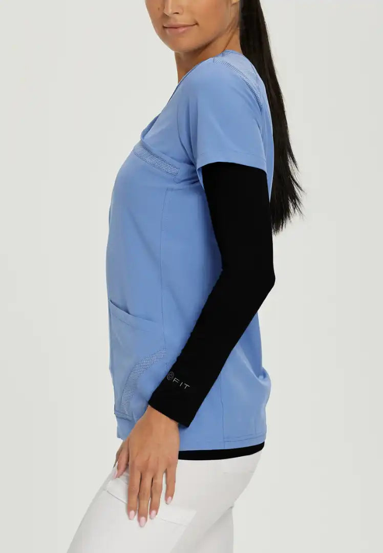 White Cross FIT Women's Ultrasoft Stretch Long Sleeve Underscrub - Black