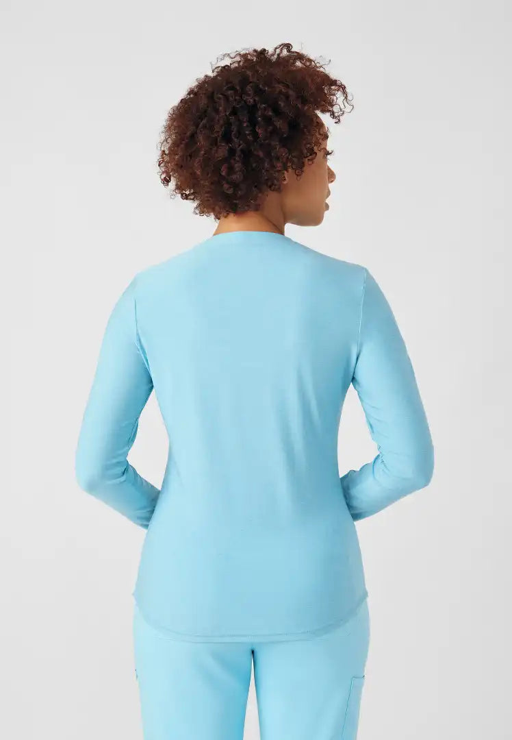 Vibe 1-Pocket Jersey Knit Underscrub - Heather Island Blue