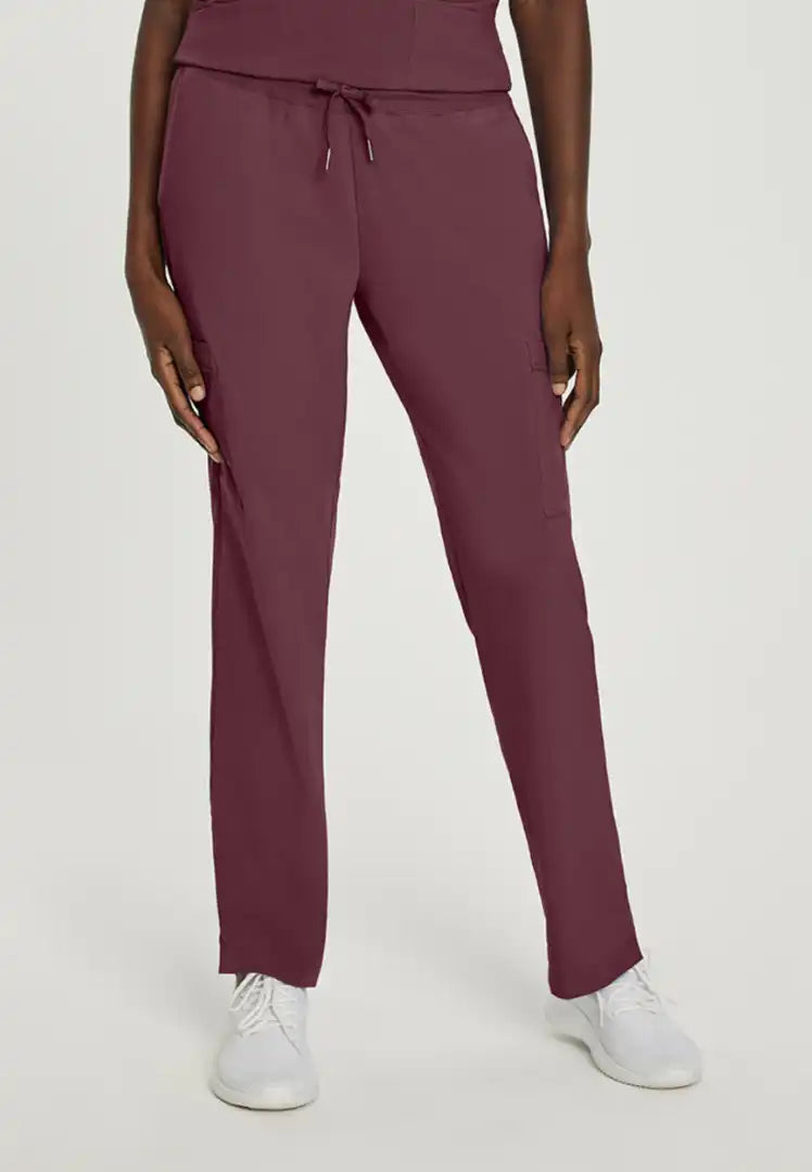 White Cross FIT Women's Cargo Scrub Pant - Wine - The Uniform Store