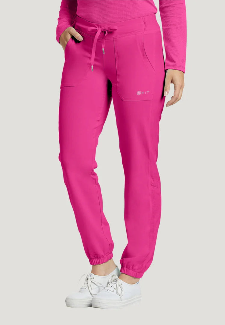 Women's 2-Pocket Jogger Scrub Pant - Fuchsia