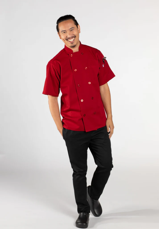 Uncommon Chef South Beach Chef Coat - Red