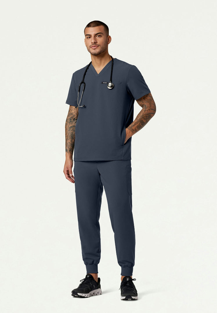 Blusa médica Platt de 3 bolsillos - Gris carbón