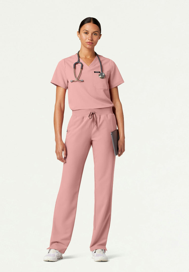 Rhena Essential 1-Pocket Scrub Top - Mauve