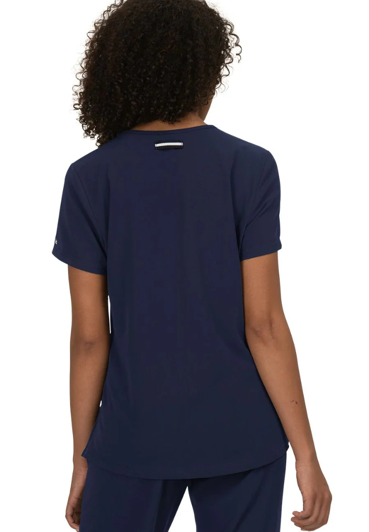 Koi Next Gen Women's 1-Pocket Tuck-In Scrub Top - Navy