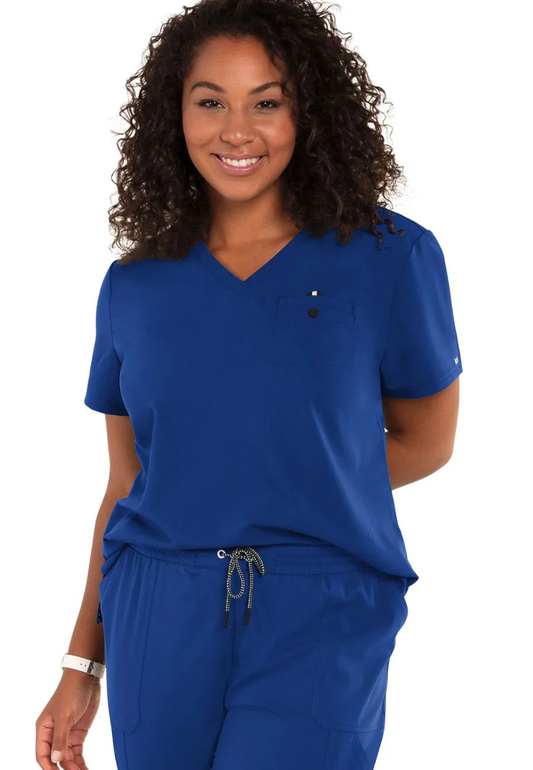 Koi Next Gen Women's 1-Pocket Tuck-In Scrub Top - Galaxy