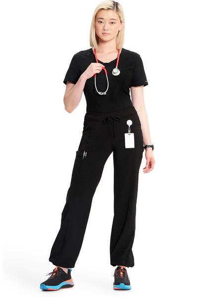 Infinity Straight Leg Drawstring Pant - Black - The Uniform Store