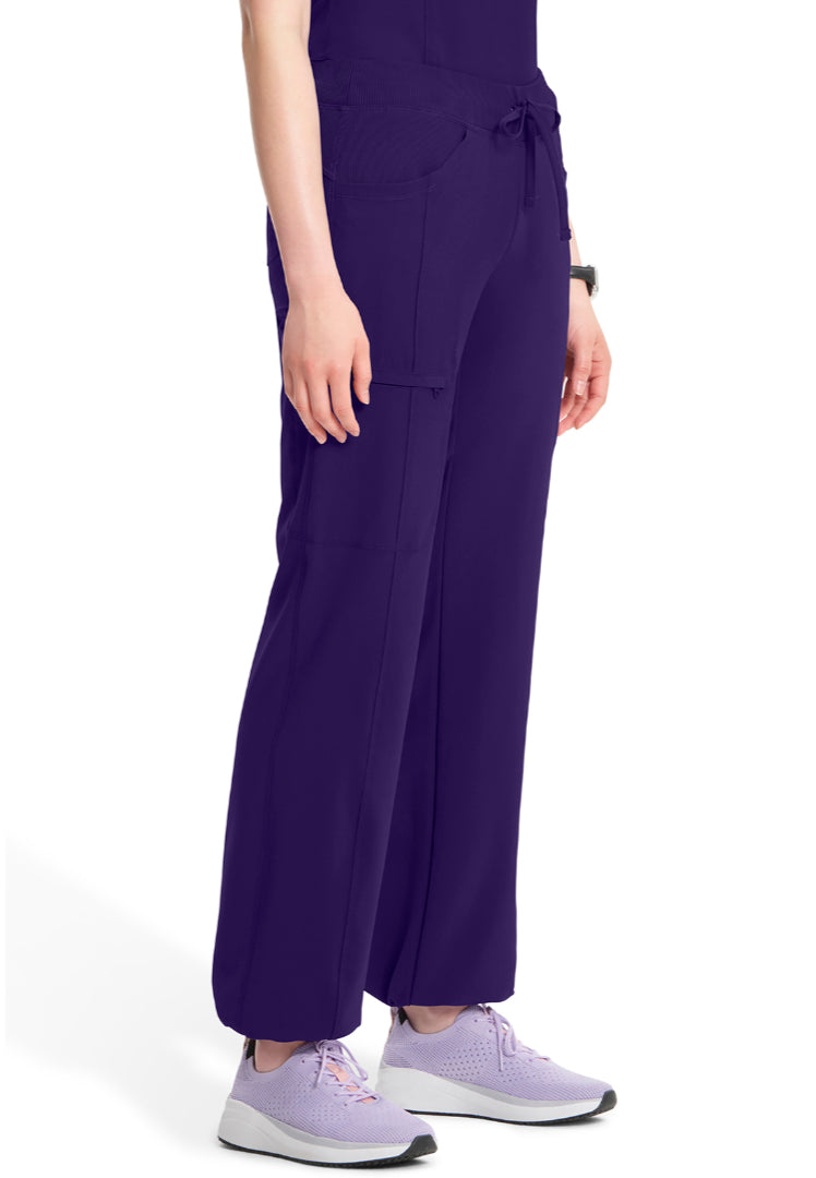 Infinity Straight Leg Drawstring Pant - Grape - The Uniform Store