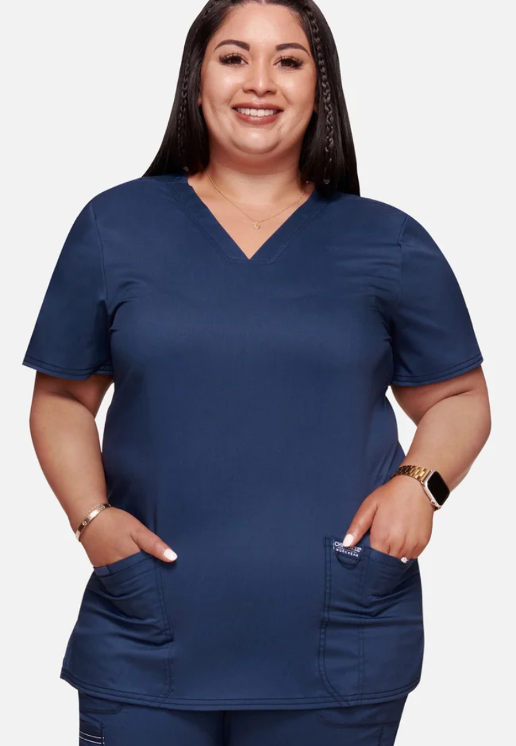 Cherokee Workwear Revolution 620 V-Neck Scrub Top - Navy