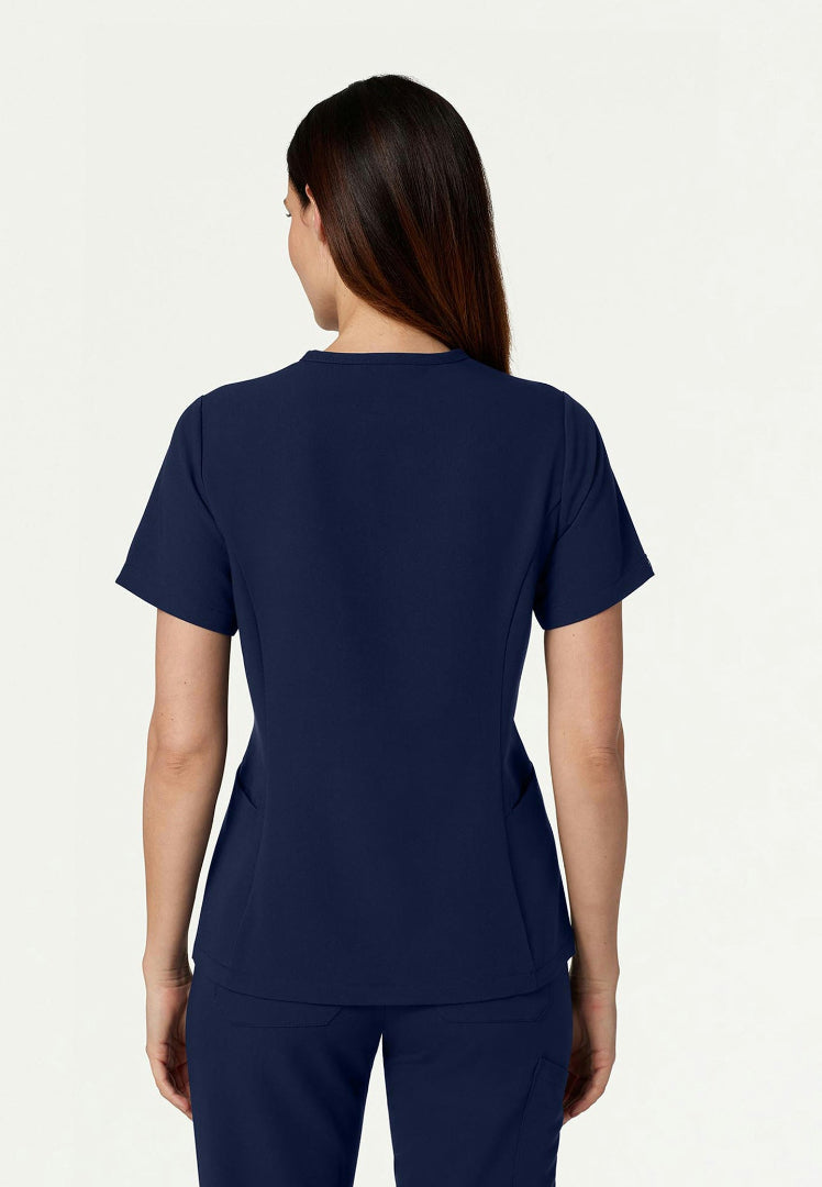 Calix Fit & Flare Scrub Top - Midnight Navy