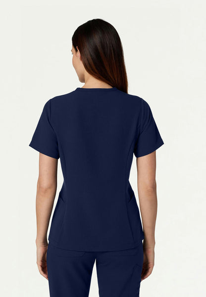 Calix Fit & Flare Scrub Top - Midnight Navy