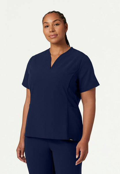 Calix Fit & Flare Scrub Top - Midnight Navy