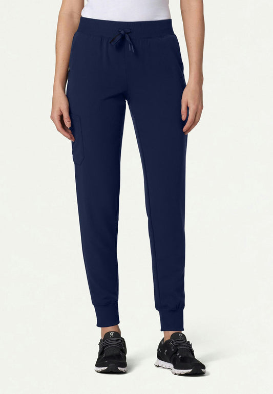 Silex Slim Knit-Waist Scrub Jogger - Midnight Navy