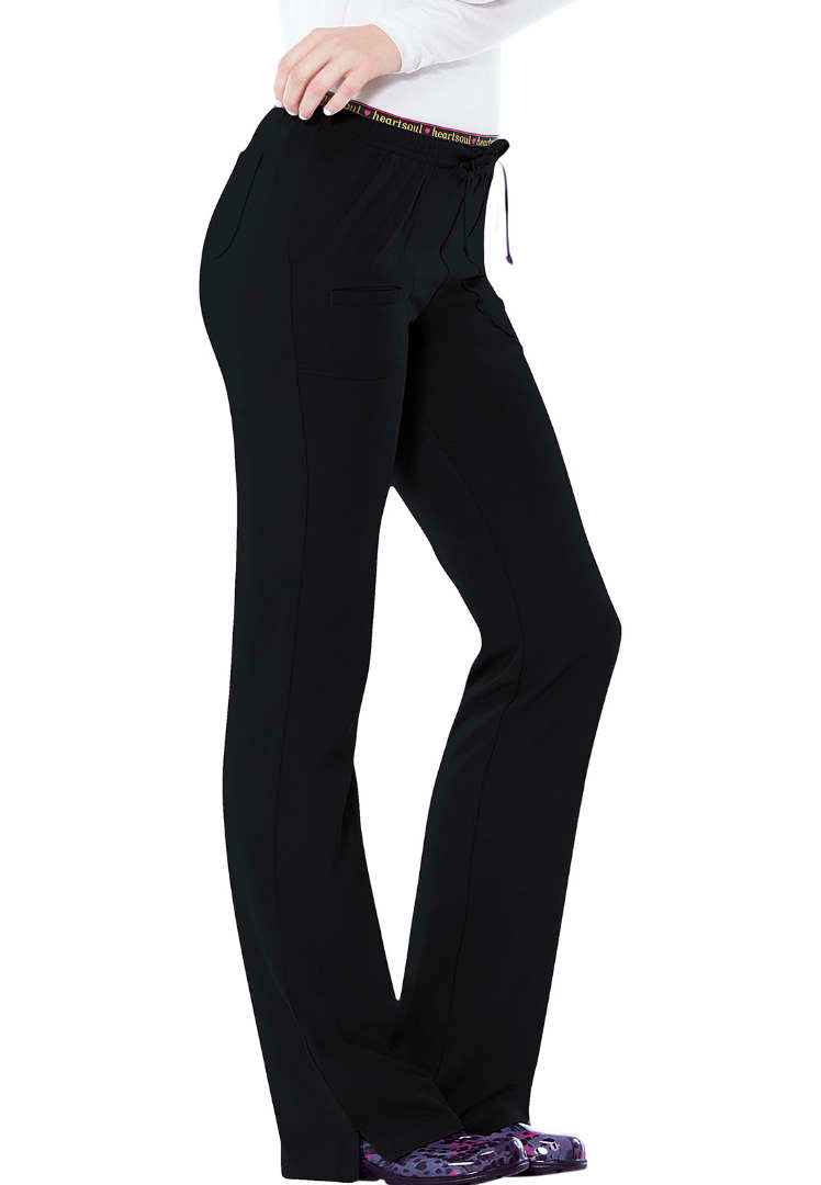 HeartSoul Low Rise Drawstring Pant - Black - The Uniform Store