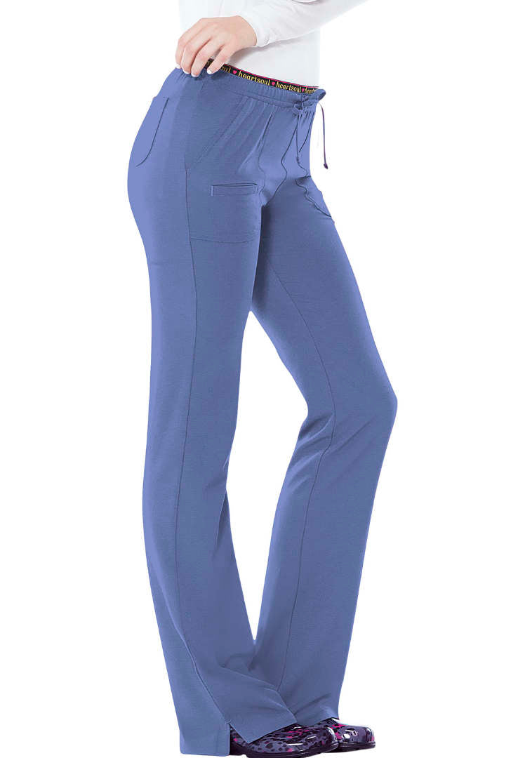 HeartSoul Low Rise Drawstring Pant - Ciel Blue - The Uniform Store